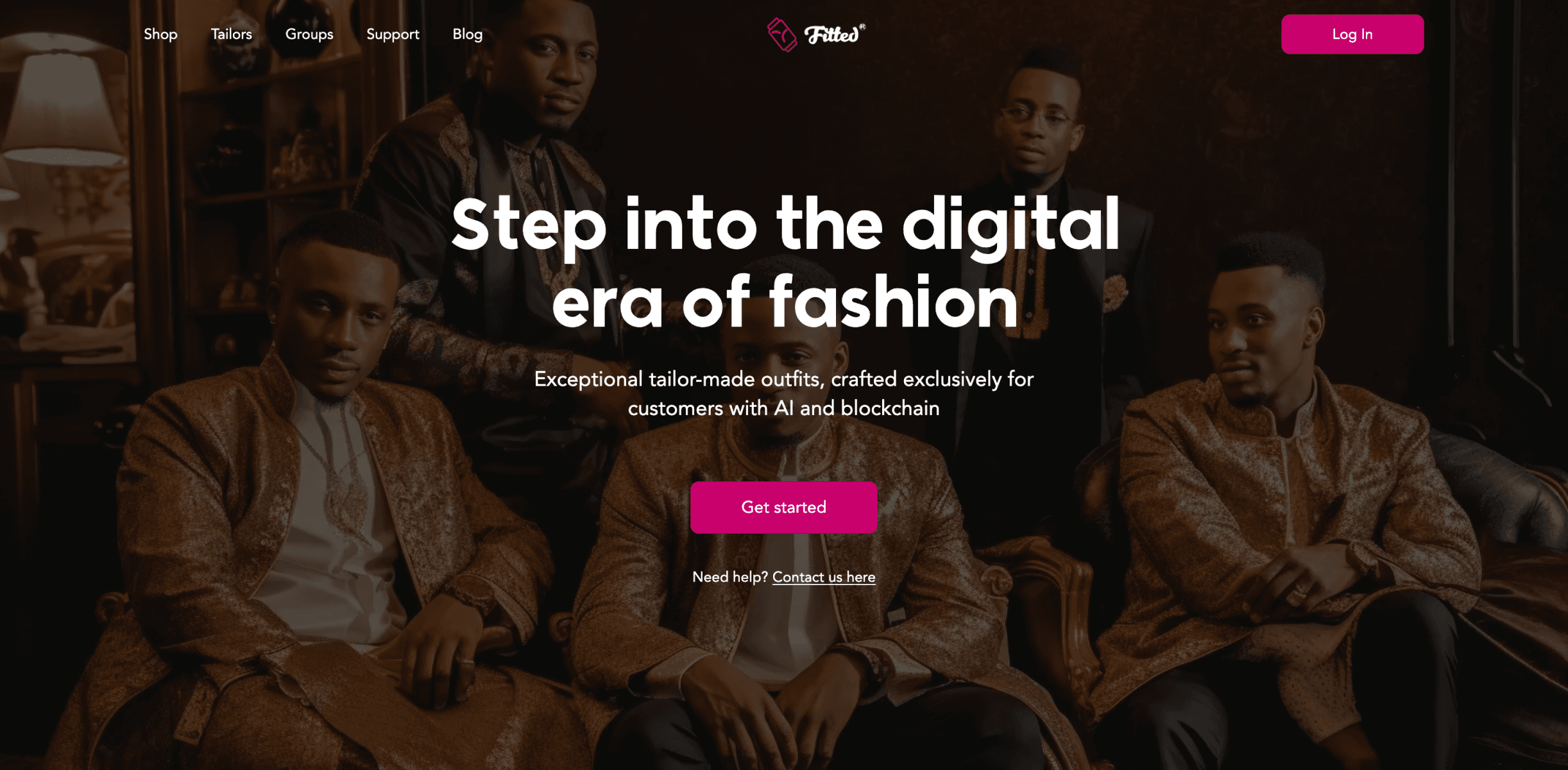 Fitted.fashion landing page